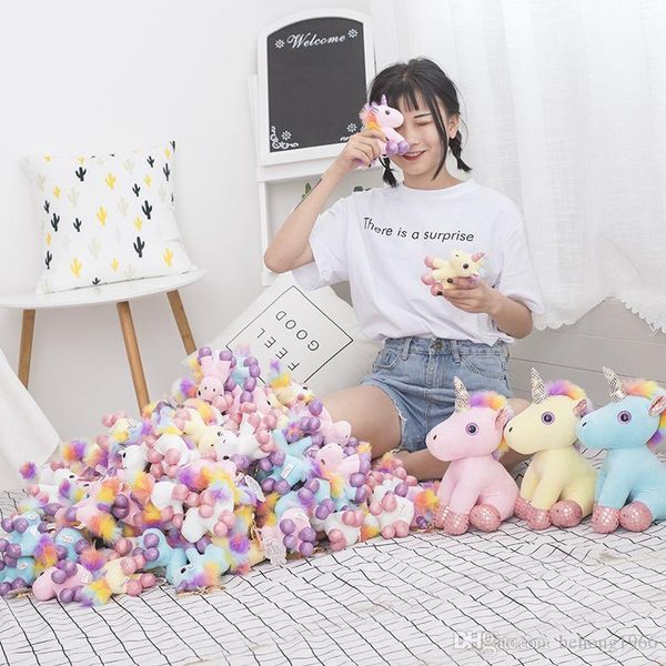 

pp плюшевые куклы unicorn игрушка для брелок сумки фестиваль телефон party favor дети чувствительная keybuckle на складе 15 5bg ww