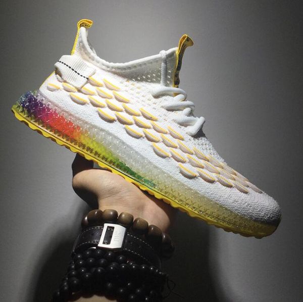 

2020 men sports and leisure shoes non slip rubber sole fashion runing shoes soft soles black/gray/white sizes 39-44 a066