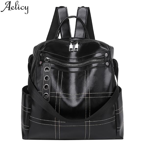 

aelicy 2019 women fashion retro simple waterproof backpack shoulder bag ladi student bags schoolbag travel girl student bag