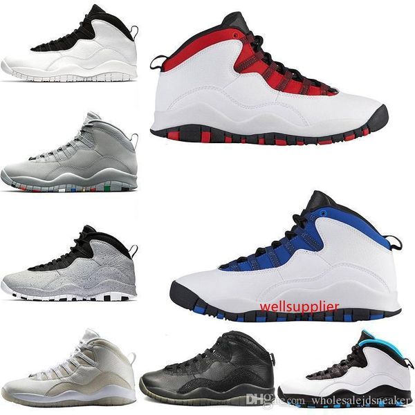 

designer 10 basketball shoes mens trainers sneaker i m back cool grey black white new man sport sneakers size 8-13