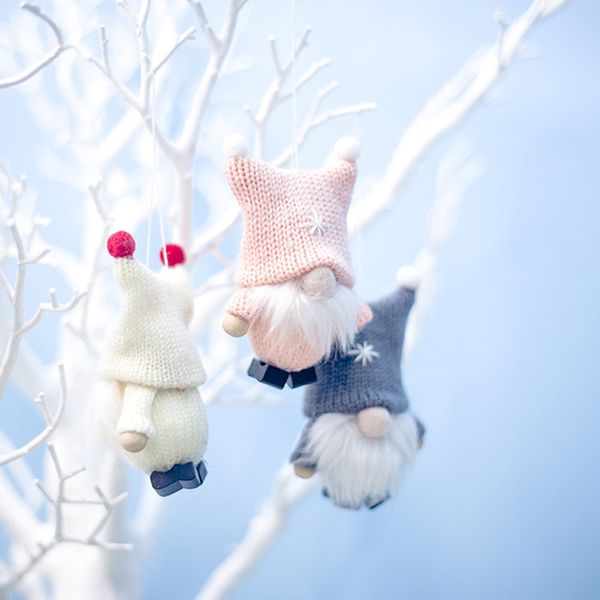 

christmas girl boy ski dolls xmas tree ornament navidad 2019 noel deco christmas decorations for home new year 2020 kids gift
