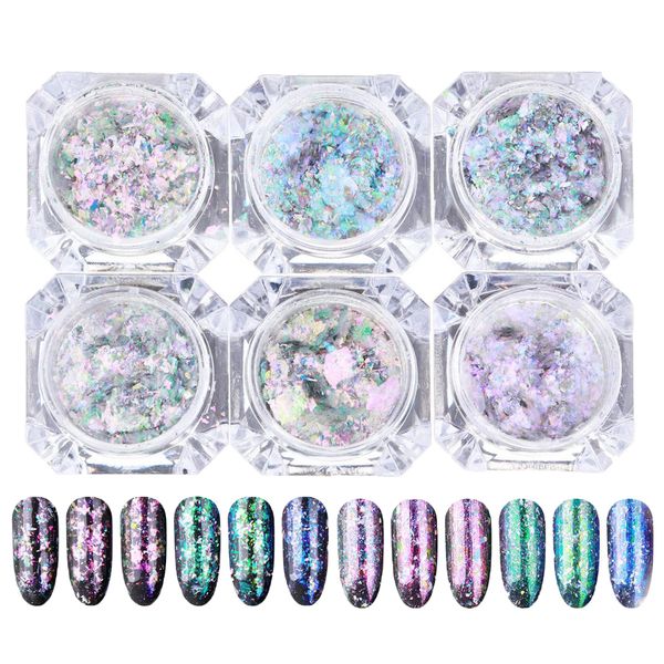 

6-box mixed color makeup nail art glitter body decoration cosmetic sequins