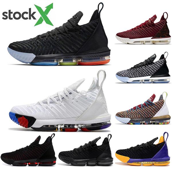 

with socks new lebron mens basketball shoes james 16 brand sports sneakers comfortable low cut trainers 40-46, White;red