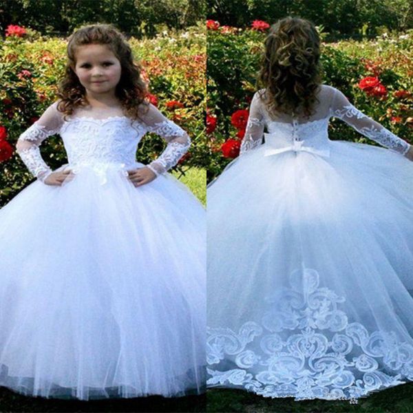 Glitzernde Festzugskleider für kleine Mädchen, Vestido De Daminha Infantil, einschultrige Blumenmädchenkleider, Ballkleid