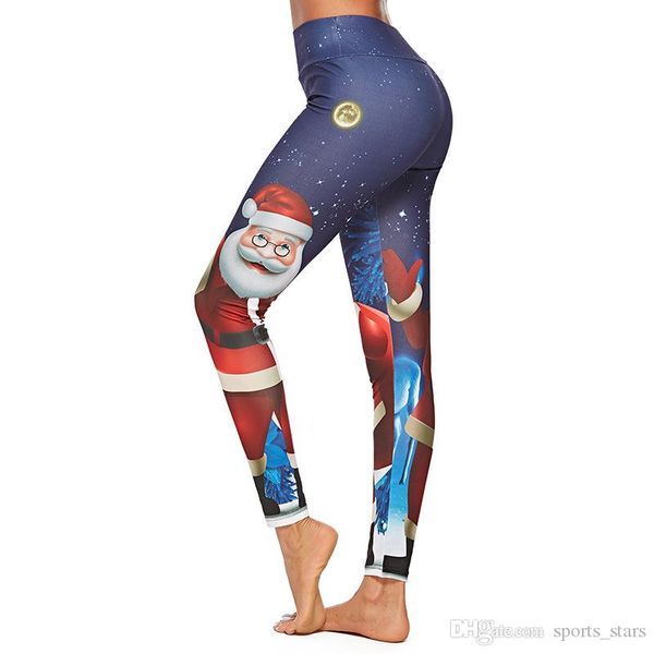 

selling explosion women's yoga pants featuring christmas digital printing leggings ladies fitness sports yoga clothes, White;red