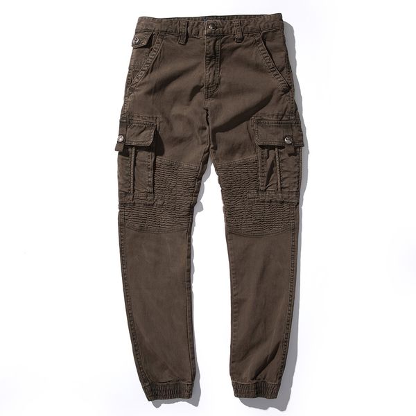 

mens joggers 2018 brand men cargo pants casual solid pants sweatpants jogger khaki black hip hop male cotton trousers 28 38