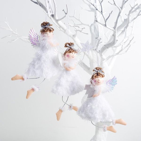 

christmas decorations cute cartoon pendants plush angel pendants christmas tree closet ornaments