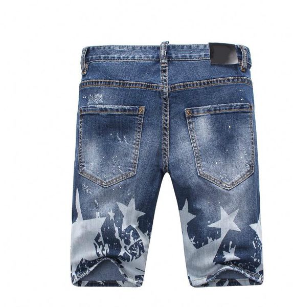 

new 2019 luxury mens jeans tear shorts jeans nightclub dsn30 blue cotton fashion tight summer mens pants designer fast sale
