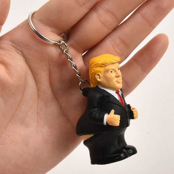 

car donald trump doll keychain president keyring pendant squeeze simulation funny toy poop spoof bag dhl ale301