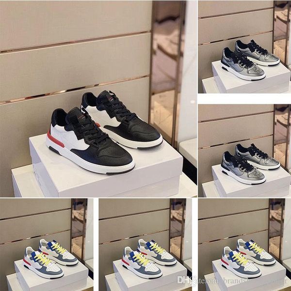 

2020 new high-men's high-quality designer shoes elastic band casual shoes calfskin, elastic band size 35-44 ing, Black
