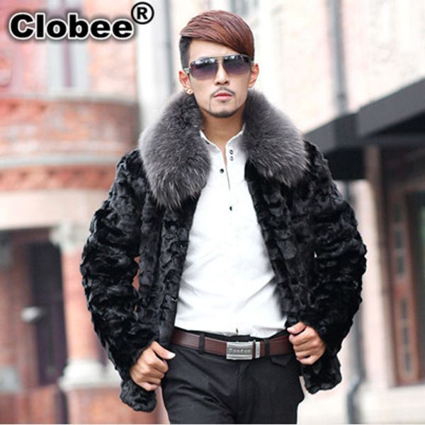 

vetement furry casual big fur collar men's thick fur coat luxury chaquetas mujer faux coat plus size 5xl mink overcoat v546, Black;brown