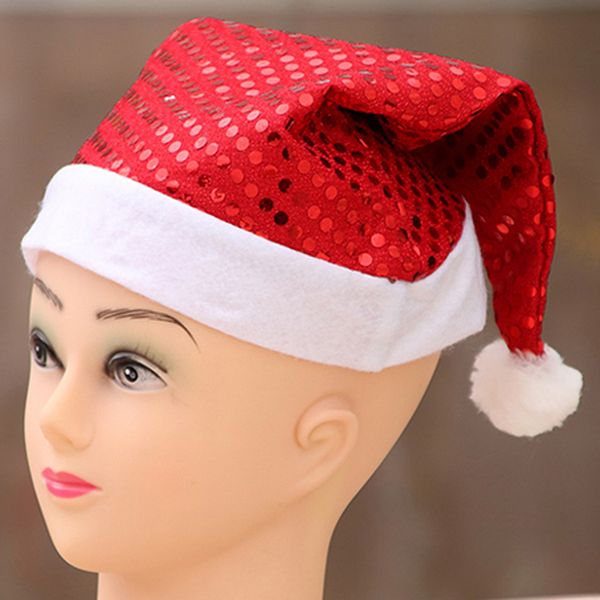 

christmas cap thick ultra soft plush cute santa claus holiday fancy dress hat