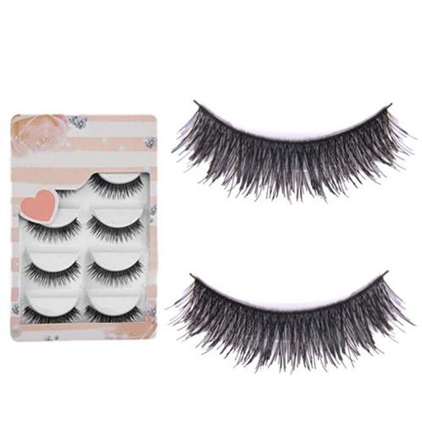

popfeel 5 pairs natural thick cross handmade eye lashes extension makeup false eyelashes makeup tools & accessories