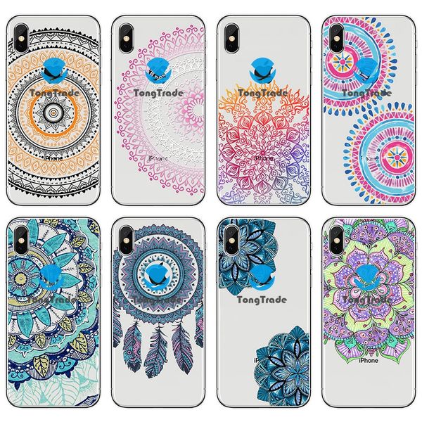 

tongtrade] soft silicone tpu case for iphone 11 pro max x xs 8 7 6s 5s plus galaxy a90 a50 painted stramonium mandala mandrake cover case