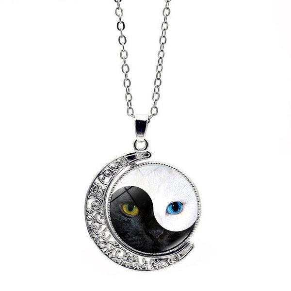 Yin-yang Tai Chi Two-sided Rotating Necklace