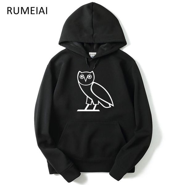 

Owl ov printed men hoodie pring autumn fall weat hirt hooded fleece ca ual harajuku pullover