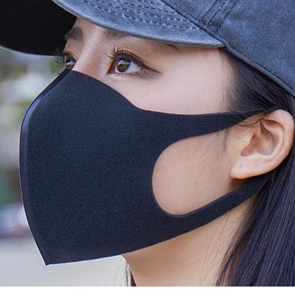 

3x windproof bacteria proof dustproof sponge face black for adults