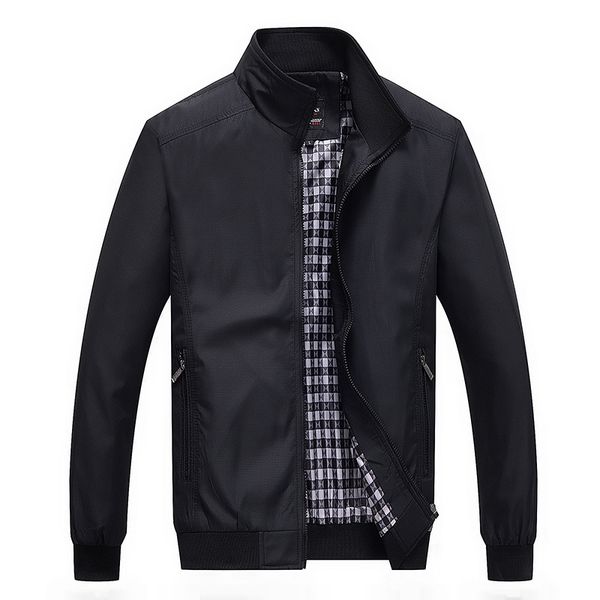 

jacket men's plus-sized stand collar spring and autumn coat handsome versatile casual loose-fit men's wear fashion customizable, Black;brown