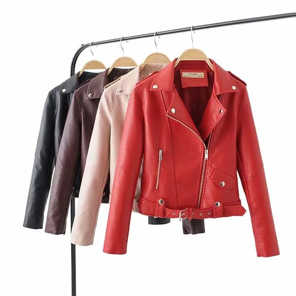 

klacwaya women pu leather jackets kl9824pt, Black