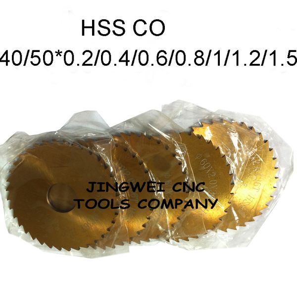 

tin coating hssco circular slitting saw blade milling cutter 40/50*0.2/0.4/0.6/0.8/1.0/1.2/15*13mm inner dia for stainless steel