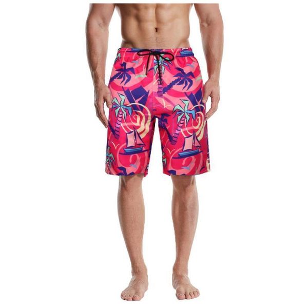 

mens printing summer swim trunks 3d mid waisted graphic casual athletic beach short pants outdoor leisure beach shorts bandage