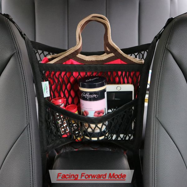 Backseat Pockets for Kids Toys Net Organizers Behind Console Black 1 Pack and Pet Barrier from Back Mesh Car Organizer with Pocket for Between Seats Storage: Cargo Nets for Cars Front Seat