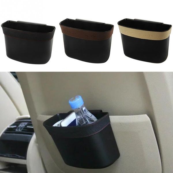 

door abs solid practical rubbish can dust case interior easy install seat back auto accessories hanging car trash storage box