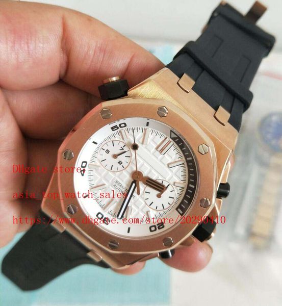 

2020 selling version multifunctional movement 42mm white dial mechanical automatic transparent rose gold mens watches, Slivery;brown