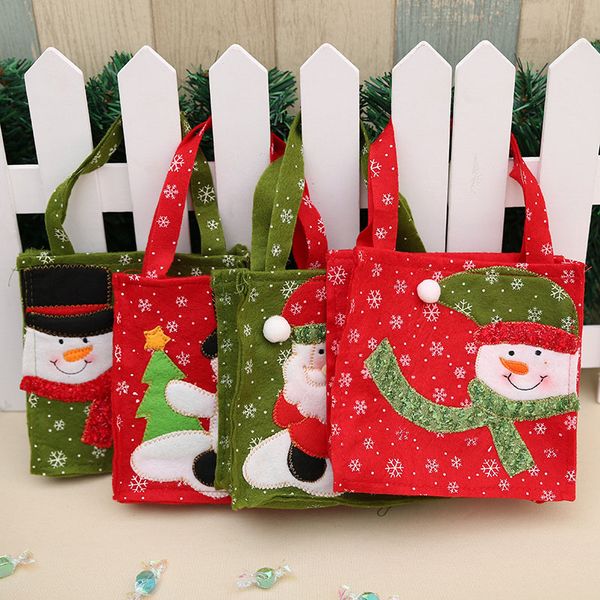 

1pcs snowman santa claus christmas gift candy bags elk packet storage supplies new year xmas decor home party decoration 62638