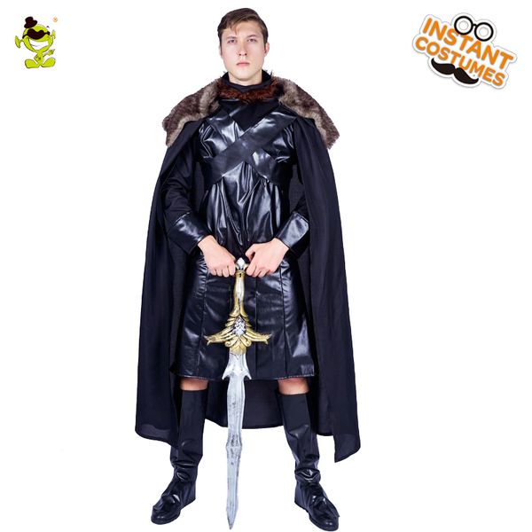 

mens deluxe medieval north power king costume luxury medieval power warrior costume for halloween adults role play party, Black;red