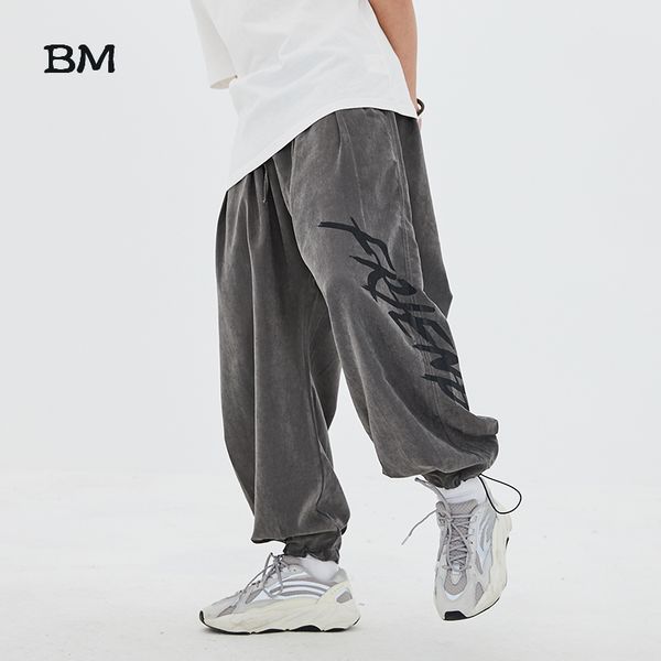

men's pants fashions baggy skateboard streetwear loose hip hop sweatpants men korean style dance clothes sport joggers, Black
