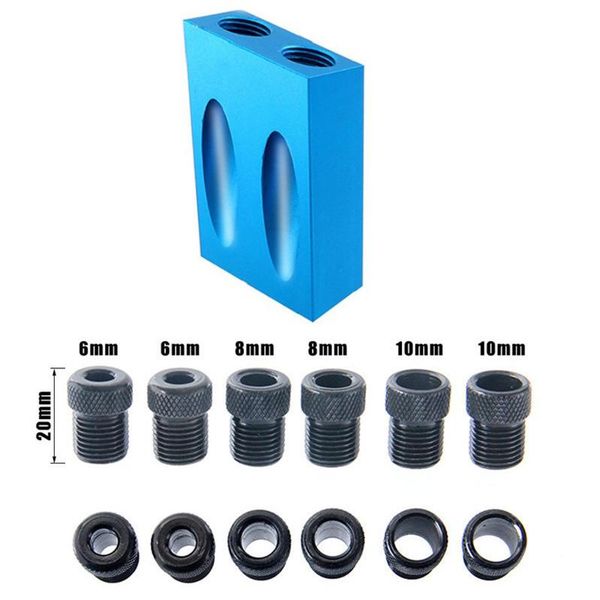 

pocket hole jig kit system mini wood jig step drill bit 6/8/10mm set for diy woodworking tools