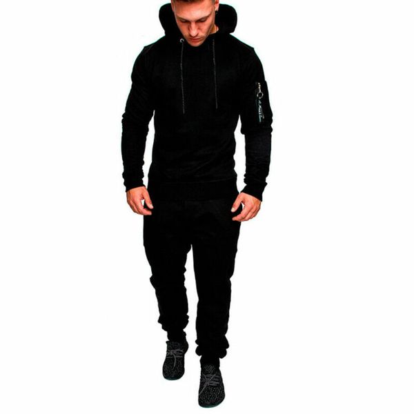 

мода повседневная мужская твердая sweat suit slim fit tracksuit sport gym тощий беговая бегуны брюки высокой талией шаровары, Gray