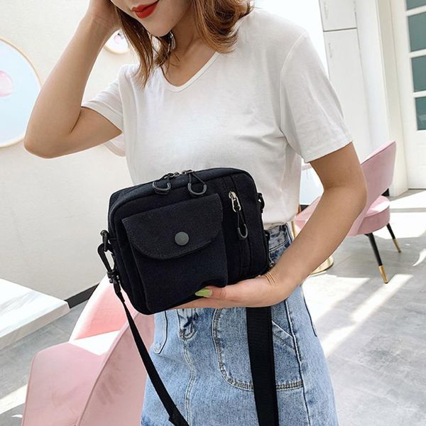 

2020 handbags women bags women's fashion canvas pocket bag single shoulder slant bag torebki damskie bolso mujer