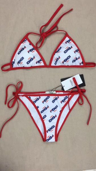 

2019ff strapless intersectional monogrammed bikini size s-xl, White;black
