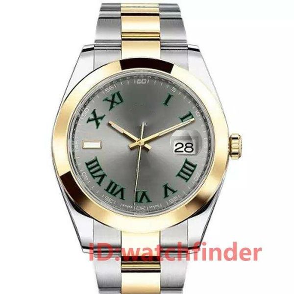 

rose gold luxury 41mm automatic mechanical designer dark rhodium jubilee bracelet mens watch men wristwatches sports watches man, Slivery;brown