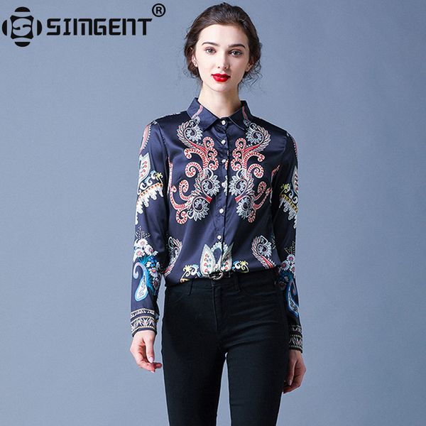 

simgent fashion office shirts women long sleeve printing work casual elegant blouses and woman clothing sg911087, White