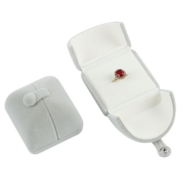 

ring case dustproof travel home earrings jewelry box double open pendant universal deskgift package dressing table, Pink;blue