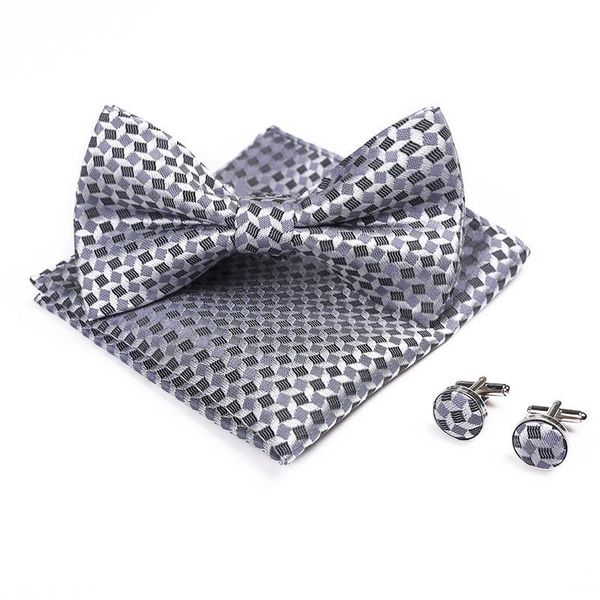 

bow tie suit человек трехкомпонентная набор галстука, квадратный полотенце, полотенце и карманные запонки три куска костюм досуга бизнес гал, Black;white