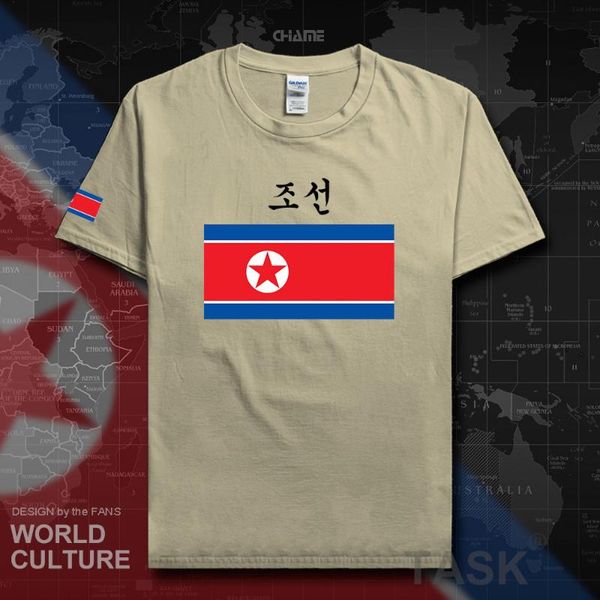 

north korea dprk korean mens t shirt 2020 nation team tshirt 100% cotton t-shirt clothes tees country sporting kp prk 02, White;black