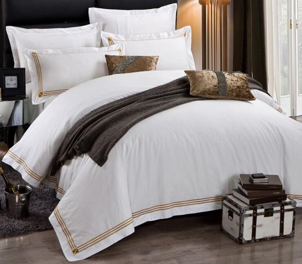 Cotton Hotel Bedding Set Duvet Cover Flat Sheet Pillowcases