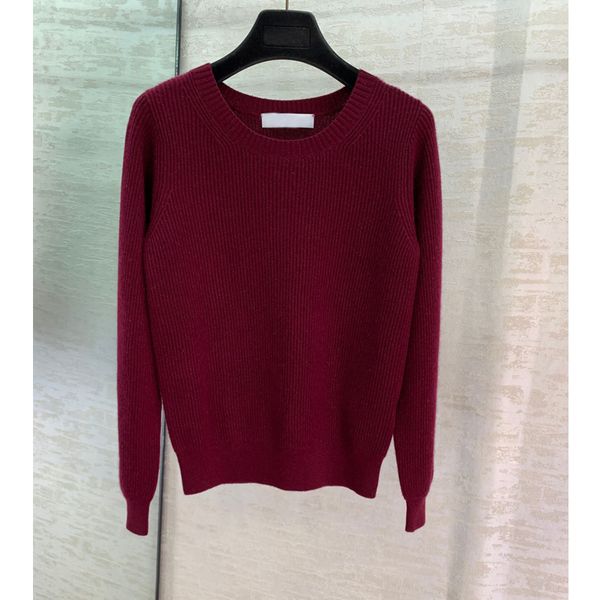 

12.23 2020 new fashion o-neck 100% cashmere long sleeve solid pullover sweater, White;black