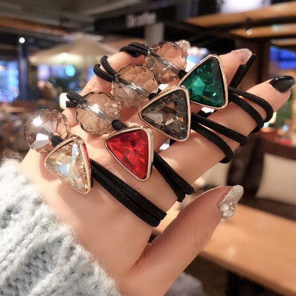 

korean fashion ring female wild ribbon crystal hair with wedding dress accompaniment male, lesbian, bisexual, easygoing, easygoing, Golden;white