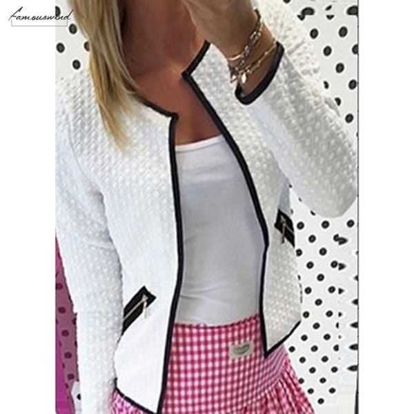 

jacket spring women fashion solid color zipper casual coat 3 colors puls 4xl s size tartan cardigan slim fit outerwear, Black;brown