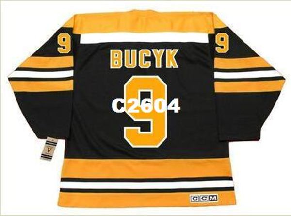 

мужские #9 джонни bucyk бостон брюинз 1974 ccm старинные ретро хоккей джерси или пользовательские любое имя или номер ретро джерси, Black;red