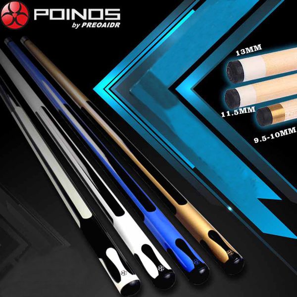 

13mm ,11.5mm ,10mm tip maple billiards cue pool stick center joint billiard cue blue/gold/white color billiard accessories china