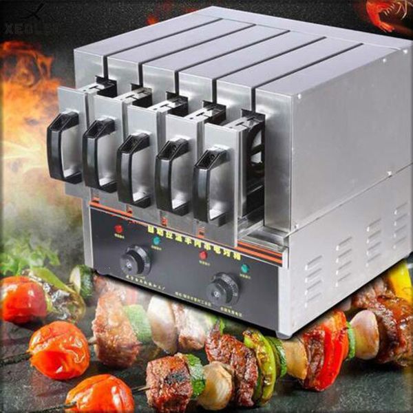 Neuestes Modell Kommerzielle Lammspieße Elektroofen Backschnurmaschine Elektrogrillmaschine BBQ Grill Grillmaschine 3900W