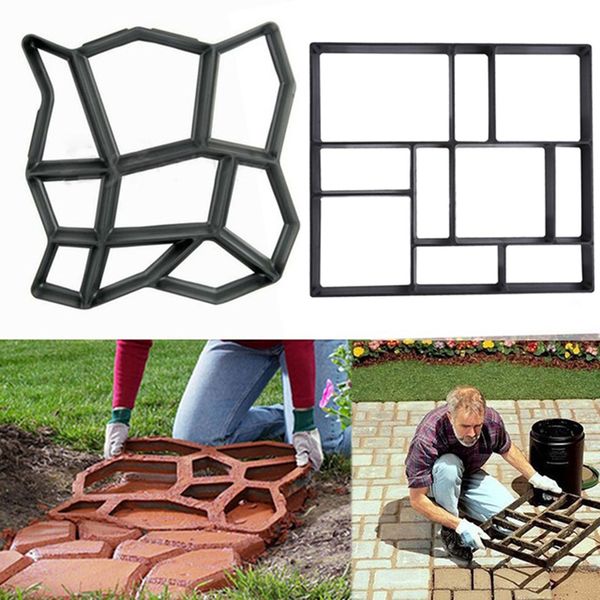 

plastic paving mould concrete stepping driveway stone path mold patio maker garden building decorated tools diy brick mold