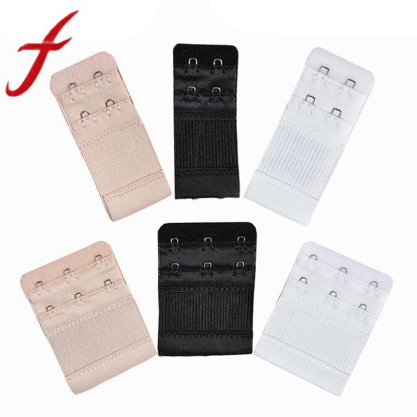

feitong women bra strap extender 2&3 hooks bra extenders clasp strap underwear sewing tools intimates accessories 6 pcs 3 colors, Black;white