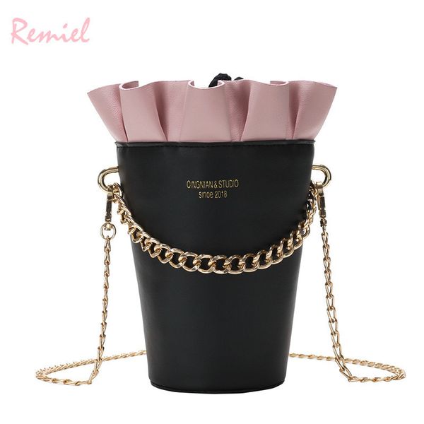 

round bucket bag new fashion women's designer handbag quality pu leather women bag cute tote shoulder crossbody bags